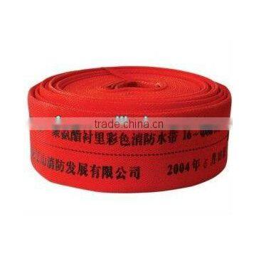 Red fire hose