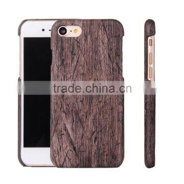 wood leather skin cover for iphone7, for apple iphone7 back casing housing leather cover