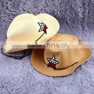 Cute Baby Kids Children Boys Girls Straw Western Cowboy Sun Hat Cap Gift