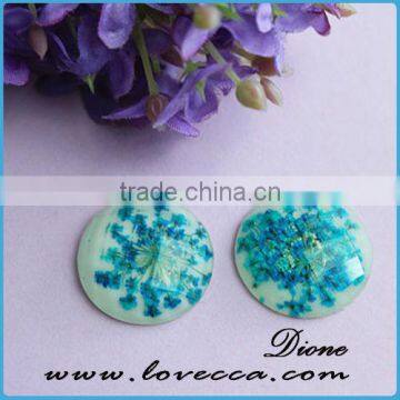 2015 New arrival !!! Flower cabochon - Real plant real flowers resin cabochon , real shells resin handmade cabochons for crafts