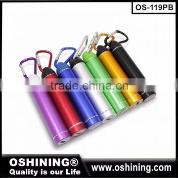 Wholesale high quality 2600mah power bank portable charger for samsung,mini power bank for iphone(OS-119PB)