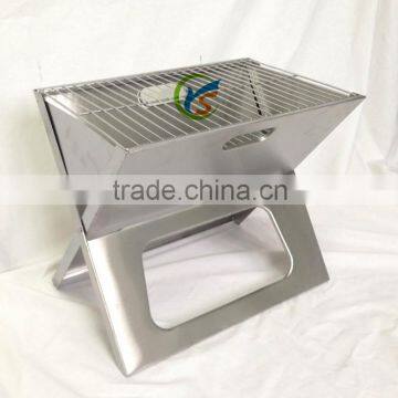 Wholesale Stainless steel easily folding portable charcoal bbq grill