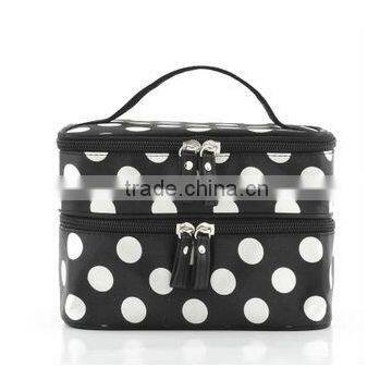 Dot colours double-layers zipper closure women's bag