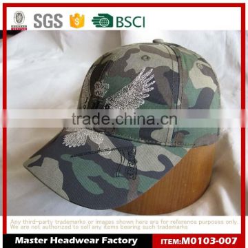 Hot style baseball cap embroidered and camo baseball cap