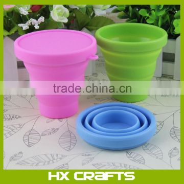 FDA Standard portable collapsible foldable silicone travle cup