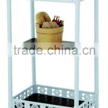 3 level space saver storage shelf metal bathroom