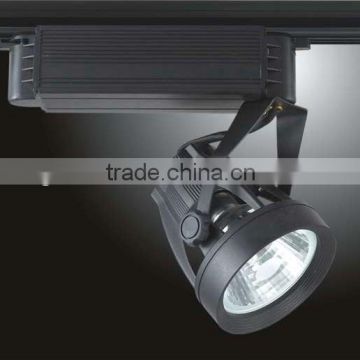 black surface-mounted track spotlight with par30 lihgt source