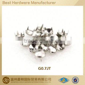 wholesale Metal Nailhead Prongs for Shoes/garment/belt/bracelet