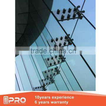 Commercial frameless glass curtain wall exterior glass panel for wall glass