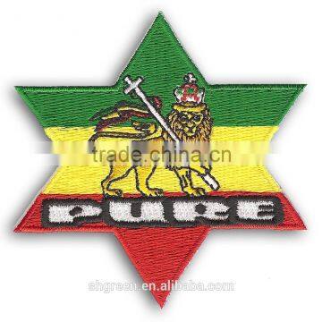 Colorful self-adhesive star armband emberoidery textile label