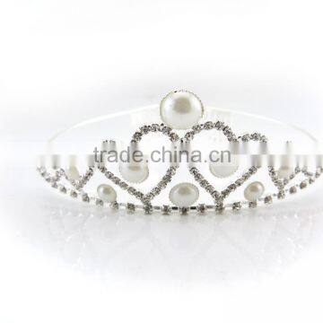 Diamond latest design pearl wedding crown