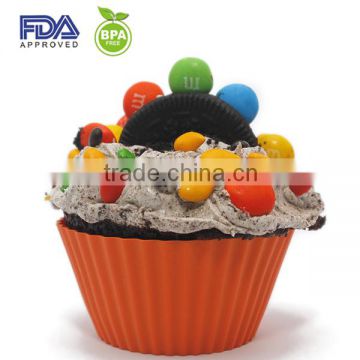 Jumbo Silicone Baking Cups /Muffin Liners in Storage Container