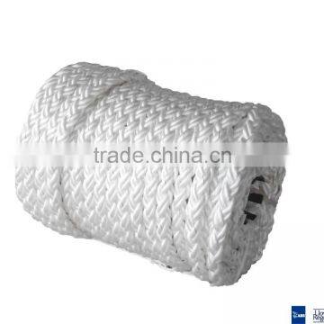 220mtrs white color 8 strand braid polypropylene marine hawser