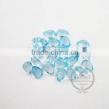 12x8mm tear drop shape faceted cut natural sky blue topaz semi precious loose stone gemstone DIY ring earrings cabochon 4150001