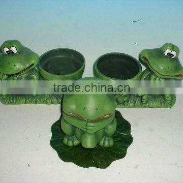 pottery frog planter pot garden pot