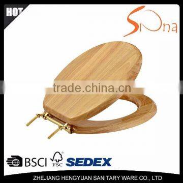 Decorative sanitary soft close solid oak toilet seats