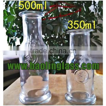 350ml 500ml cold juice glass bottle for restaurant