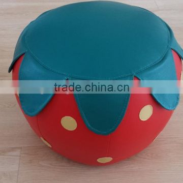 hot selling strawberry round leather ottoman furniture