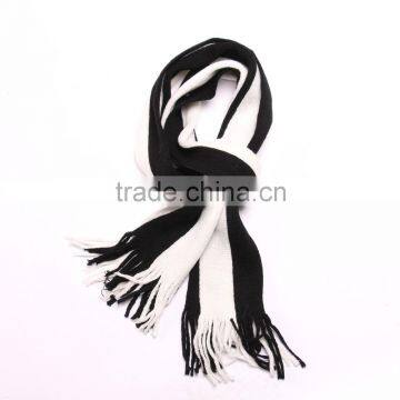 Stripe Knit Scarf With Tassels For Men photo-2