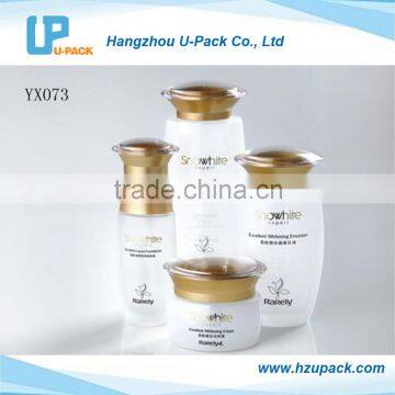 Snowhite empty cosmetic packaging cream glass bottle and jar series