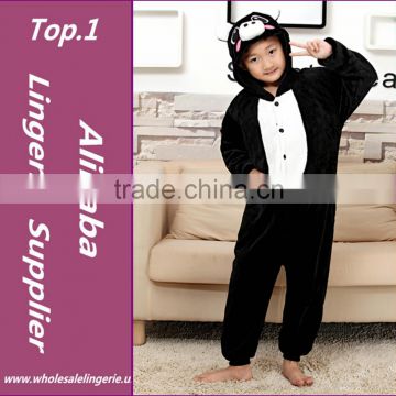 2015 wholesale children/kid pajamas Black pig onesie cartoon onesie