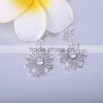 Wholesale stainless steel hoop earrings snowflake earring