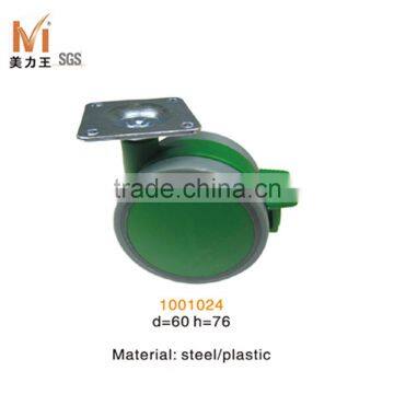 Green Color Steel and Plastic Office Caster Wheel With Brake for Office Chairs photo-2