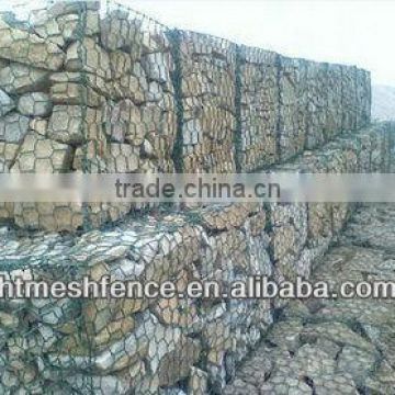 gabion walling made by hexagonal mesh or wedled wire mesh