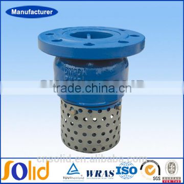 Price PN16 Cast Iron Flanged Type Foot Valve With Strainer