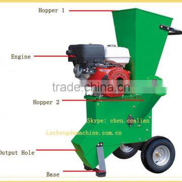 6.5HP gasoline engine tree branches cutter wood chipper