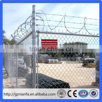 galvanized chain link privacy fence topped wire razor barbed wire (Guangzhou)