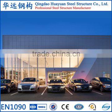 Hot prefabricated light structural steel 4S car showroom design