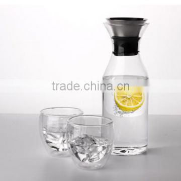 Glass Water Pitcher decanter with glass cup set