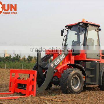 2.0 Ton Qingdao Everun Farm Machinery Small Snow Shovel Loader With Tyre Chain photo-2