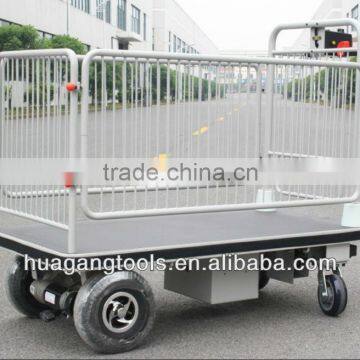 Electric Flatbed Truck With Wire Fence For Materials Positioning