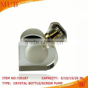 TOP10 OEM FACTORY New Design Hot Sale Crystal Love Perfume Bottle 20ML