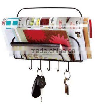 Wall hanging 5-Tier Letter & Magazine Rack And Keys Holder