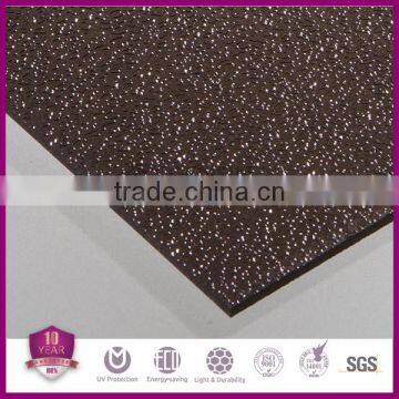 Grade A UV Protector Bronze Colored Embossed Polycarbonate Sheet,Virgin Plastic Granules Sheet,Embossed Panel photo-3