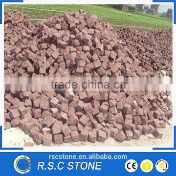 G666 red block stone/ cube stone/cobble stone