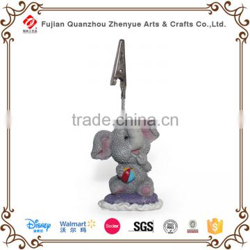 Cute resin grey elephant shaped paper clip