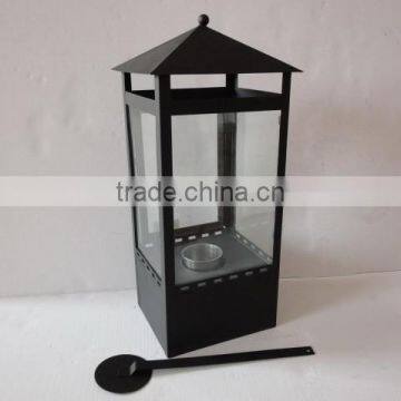 outdoor metal lantern for bio ethanol fireplace