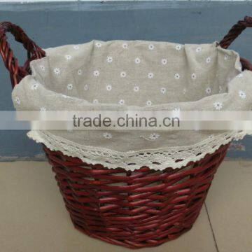 Handmade Wicker Storage Basket Woven Shallow Storage Basket photo-2