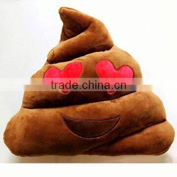 2016 Cheap Wholesale Custom Printed Poop Shaped Plush Emoji Pillow photo-3