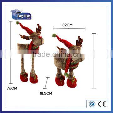 Christmas Decoration Supplies Small Standing Deer Elk With Retractable Legs photo-2