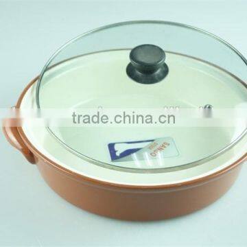 Wholesale Stock Terracotta Colour Casserole With Glass Lid,terracotta Pot photo-2