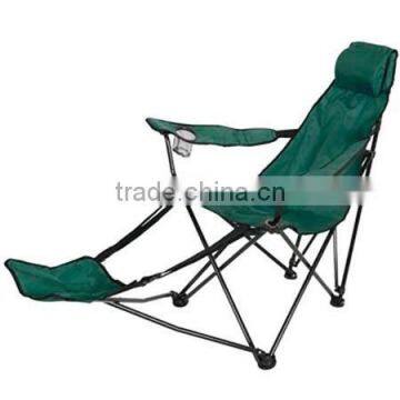 Outdoor foldable folding beach chair with armrest and footrest