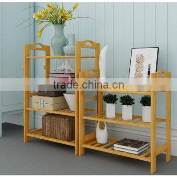 Japanese Style Bamboo Wooden Shoes Rack photo-4