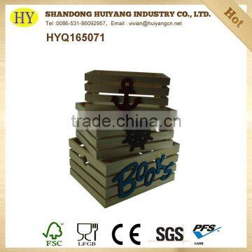 Pine Natural Factory Wooden Book Storage Crates photo-2