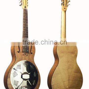 Resophonic guitar, single cone resonator guitar, handmade resonator guitar