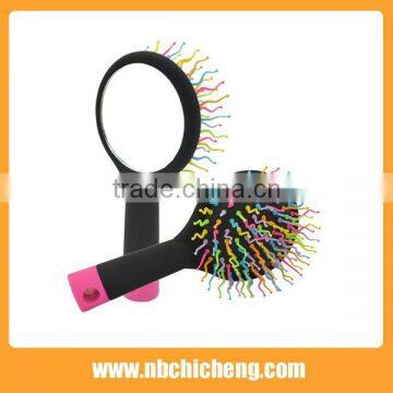 New Rainbow Magic Hair Comb Curl Straight Massage Comb Brush Mirror Styling Tools photo-2